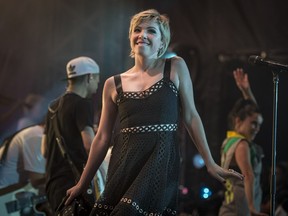 Carly Rae Jepsen performs during the Discothèque bash, as part of the Montreal International Jazz Festival in Montreal, on Saturday, July 1, 2017.