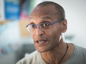 Errol Burke, seen in Montreal on Tuesday July 4, 2017, says too many black men in his neighbourhood are stopped and harassed by police for no reason.