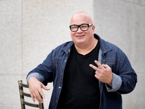 Comedian Robert Kelly jokes around during a photo shoot in Montreal June 28, 2017.