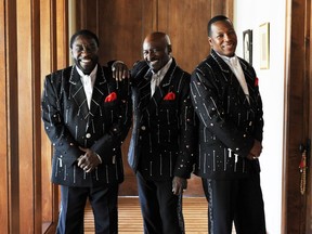 The O'Jays' For the Love of Money got a second life when it was used as the theme for The Apprentice, but "that happened way before (Trump) started campaigning," stresses Eddie Levert, left, with Walter Williams and Eric Nolan Grant.