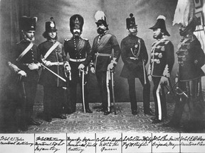 Officers commanding Montreal Volunteers, 1860.