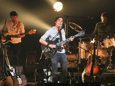 Brad Barr leads the Barr Brothers during concert at the Montreal International Jazz Festival in Montreal Friday July 7, 2017.