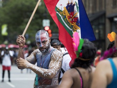 Dancers perform in the annual Carifiesta parade in Montreal on Saturday July 8, 2017.
