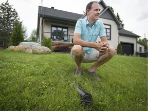 St -Lazare homeowner Mark Leblanc is worried that city sewer/drain pipes are causing flooding in his basement.