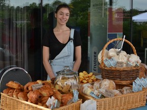 Andrée Bouffard was selling baked goods at a stand for Maison Mallet Patisserie Boulangerie at the Pierrefonds public market last Friday.