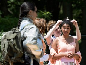 Repercussion Theatre rehearses the Shakespeare in the Park production of Much Ado About Nothing in Montreal July 11, 2017.