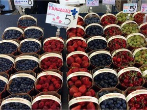 Quebec-grown blueberries, raspberries and strawberries are in season.