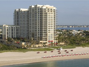 The Palm Beach Marriott Singer Island Beach Resort & Spa is situated between the Atlantic Ocean and the Intracoastal Waterway.