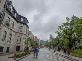 McTavish St. is the centrepiece of the Fleuve-Montagne promenade linking the St. Lawrence River with Mount Royal.