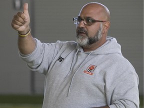 Vince Gidari coaches the U-14 St-Laurent boys soccer squad in the Lac St-Louis Regional League.