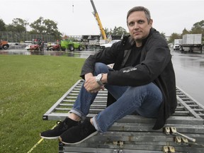 Stage placements and traffic patterns have been two of the primary concerns for co-founder Nick Farkas and his team as Osheaga moves to Île Notre-Dame. “It’s really kind of like (the video game) Tetris," says Farkas, pictured Monday, July 24 in front of what will be the main stage. "You’re placing all these pieces, making sure they fit."