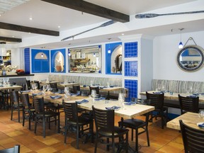Outfitted in blue and white taverna decor, Petros occupies the Westmount locale that used to be home to the casual restaurant Spatches.