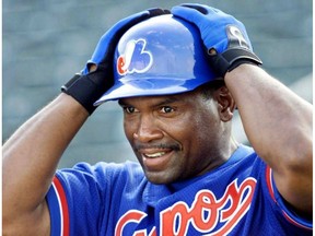 Tim Raines, pictured here in 2001, overcame cocaine addiction to become the third Expos player to be inducted into the Baseball Hall of Fame.