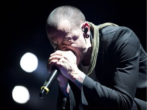 Linkin Park's Chester Bennington at the Bell Centre in 2011.