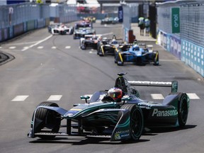 Formula E cars are electric, can reach speeds of 225 kilometres per hour (compared to 350 km/h for F1 cars) and are significantly quieter than F1 cars.