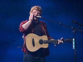 Ed Sheeran at England's Glastonbury Festival in June 2017.