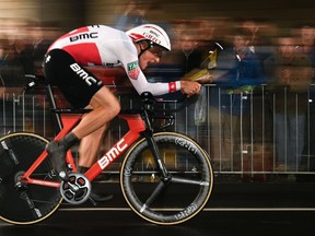 Switzerland's Stefan Kung competes during a 14-km individual time-trial, the first stage of the 104th edition of the Tour de France cycling race on July 1, 2017, in and around Dusseldorf, Germany.