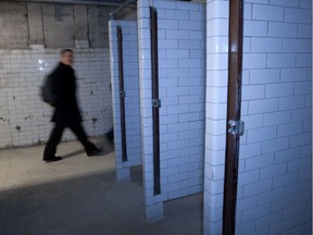 Members of the media were invited to visit a resurrected public washroom that had been closed for 30 years.