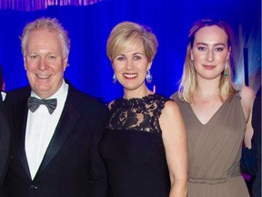 Former Quebec Premier Jean Charest, his wife Michèle Dionne and daughter Alexandra Dionne Charest.