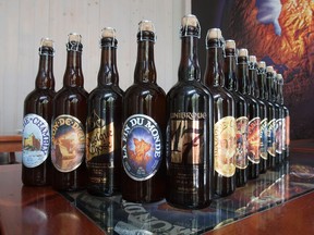A selection of Unibroue beers. (Dave Sidaway / THE GAZETTE)