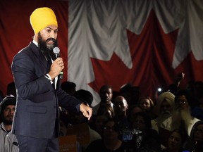 Ontario NDP MPP Jagmeet Singh launches his bid for the federal NDP leadership in Brampton, Ont., on Monday, May 15, 2017.
