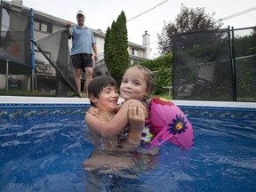 Backyard pools are popular in the Montreal region.