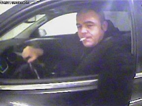 Salvatore Montagna caught on surveillance video entering an indoor parking garage in Montreal on Nov. 24, 2011. Montagna was murdered later the same day.