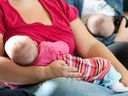 According to Statistics Canada, 90 per cent of new moms initiated breastfeeding in 2012, but only 24 per cent breastfed exclusively for the first six months (until the child is ready for solid foods).