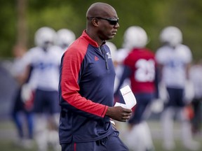 "Inclusiveness in sports, just like in society, is very important," says Montreal Alouettes general manager Kavis Reed, at training camp at Bishop's University in Lennoxville on May 29, 2017. "Everyone should be accepted for who they are and what they stand for."