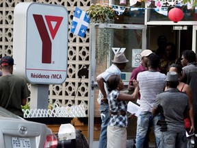 Many Haitian refugees are being housed at the YMCA downtown as a temporary measure, Aug. 2, 2017.