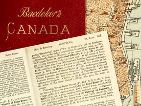 Pages from the 1907 Baedeker's guidebook, The Dominion of Canada, with Newfoundland and an Excursion to Alaska : Handbook for Travellers.