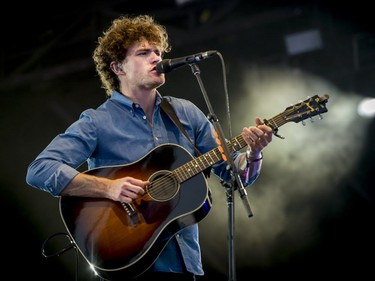 Australian singer-songwriter Vance Joy  performs during day 3 of the Osheaga Music and Arts Festival at Parc Jean Drapeau in Montreal on Sunday, August 6, 2017.