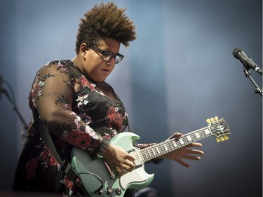 Brittany Howard of the blues-rock band Alabama Shakes performs during Day 3 of the Osheaga Music and Arts Festival at Parc Jean-Drapeau in Montreal on Sunday, August 6, 2017.