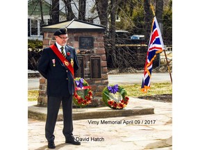 Branch #115 of the Royal Canadian Legion will officially name the location of its Hudson cenotaph Place Vimy, Aug. 13. Photo courtesy of Branch #115.