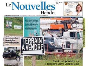 Journal Nouvelles Hebdo from Dolbeau-Mistassini is one of three TC Media newspapers being sold to Trium Médias.