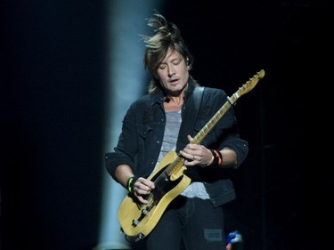 Keith Urban performs in concert at the Bell Centre in Montreal, Saturday, August 12, 2017.