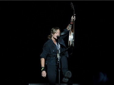 Keith Urban performs in concert at the Bell Centre in Montreal, Saturday, August 12, 2017.