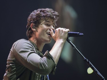 Shawn Mendes performs in concert at the Bell Centre in Montreal, Monday, August 14, 2017.