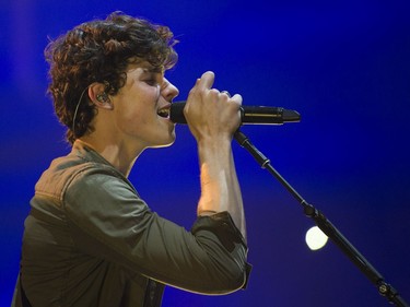 Shawn Mendes performs in concert at the Bell Centre in Montreal, Monday, August 14, 2017.