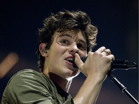 Shawn Mendes performs in concert at the Bell Centre in Montreal, Monday, August 14, 2017.