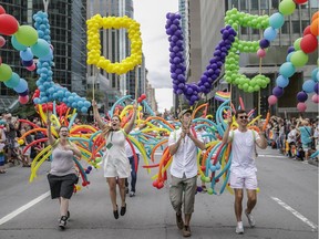 The Montreal Pride Parade on Réne-Lévesque Blvd. in downtown Montreal on Sunday, Aug. 14, 2016. This year's edition is on Sunday.