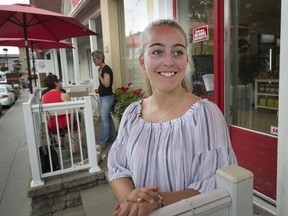 Jasmine Vega at her family's Spanish restaurant in Ste-Anne-de-Bellevue on Aug. 19, 2017. Jasmine returned from Barcelona the day before the terror attacks in Spain, after spending three months visiting family and working.