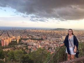 Jasmine Vega in a photo overlooking Barcelona. Vega returned home from a three-month-long trip to Barcelona less than 24 hours before the terror attacks that took place in Spain on Aug. 17.