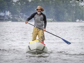 Paul Gauvreau paddle-boarded 1,271 km down the Ottawa River to raise money for the Ste-Justine children's hospital.