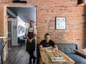 Chef/owner Hakim Chajar, left, and kitchen chef Anthony Bardier focus on the small-plate format at Miel, a welcoming two-room restaurant in Point St-Charles.