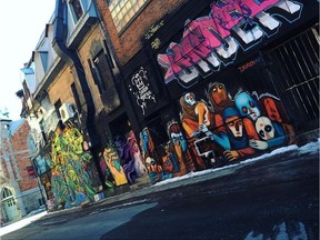 A graffiti mural in Montreal.