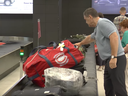 This is the equipment bag Andrei Markov brought with him to join his new KHL team. It's a Habs bag. 