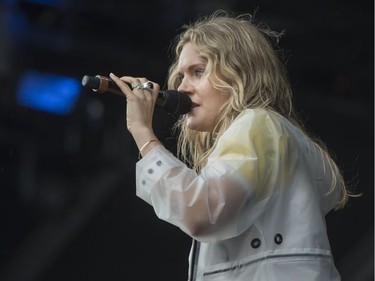 Tove Lo performs during the Osheaga Music and Arts Festival at Parc Jean Drapeau in Montreal on Friday, August 4, 2017.