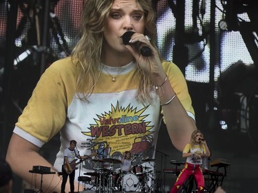 Tove Lo performs during the Osheaga Music and Arts Festival at Parc Jean Drapeau in Montreal on Friday, August 4, 2017.