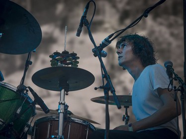 Drummer Will Berman of MGMT performs during the Osheaga Music and Arts Festival at Parc Jean Drapeau in Montreal on Friday, August 4, 2017.